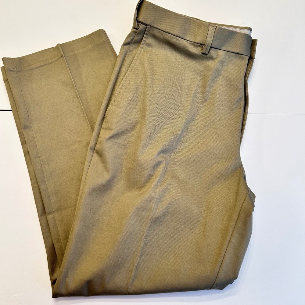 Haggar Mens 36x29 Premium Khaki Pants Iron Free Dress Casual Trousers
